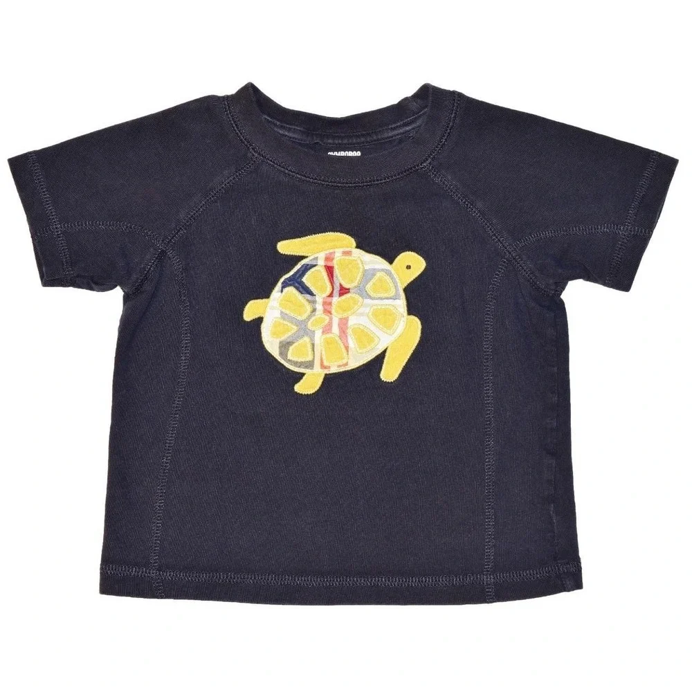 EUC Gymboree Baby Boys 12 18 Months Short Sleeve Blue Turtle T Shirt